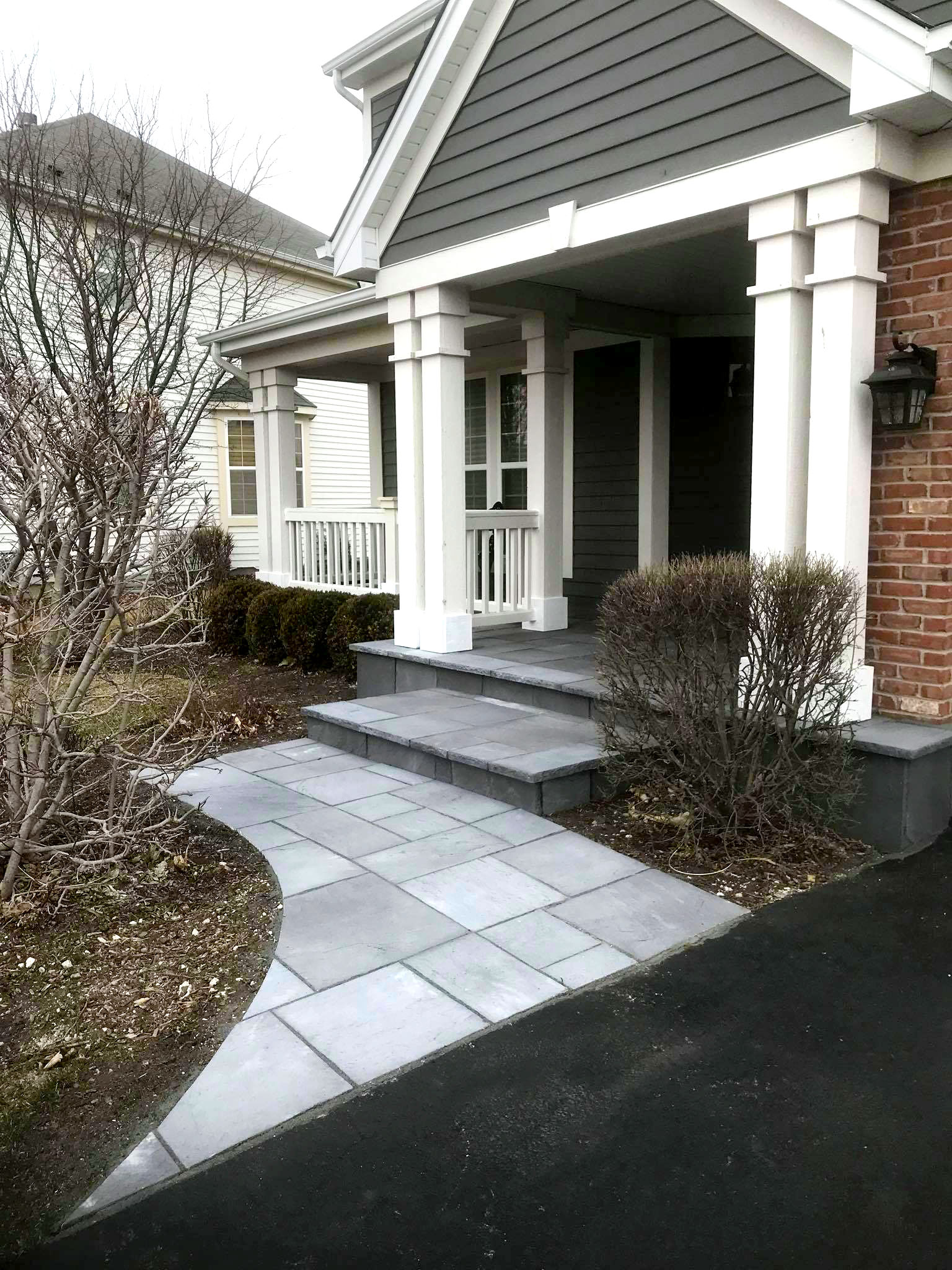 front steps brick pavers